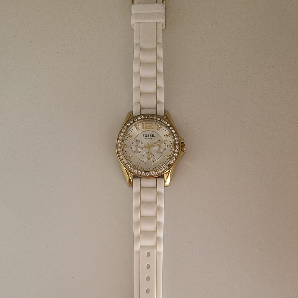 Fossil Gold And White Watch - Gem